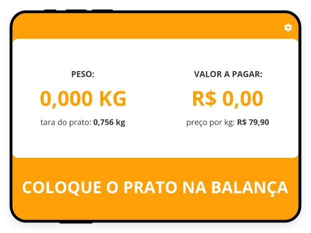 Tela do aplicativo Pesagem Automática